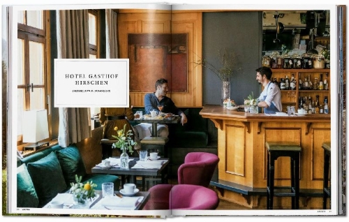 Buchcover und Innenansicht für das Buch: Great Escapes Alps. The Hotel Book