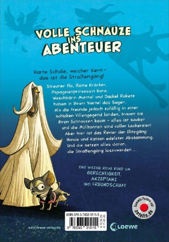 Buchcover und Innenansicht für das Buch: Die Straßengäng (Band 1) - Eine Pfote wäscht die andere