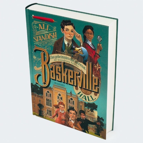 Buchcover und Innenansicht für das Buch: The Improbable Tales of Baskerville Hall