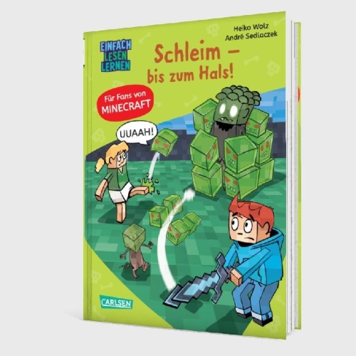 Buchcover und Innenansicht für das Buch: Minecraft 9: Schleim - bis zum Hals!