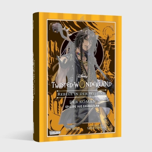 Buchcover und Innenansicht für das Buch: Disney: Twisted Wonderland - Roman: Rebell in der Wildnis
