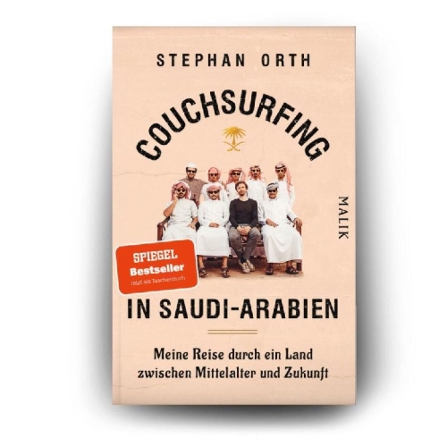 Buchcover und Innenansicht für das Buch: Couchsurfing in Saudi-Arabien
