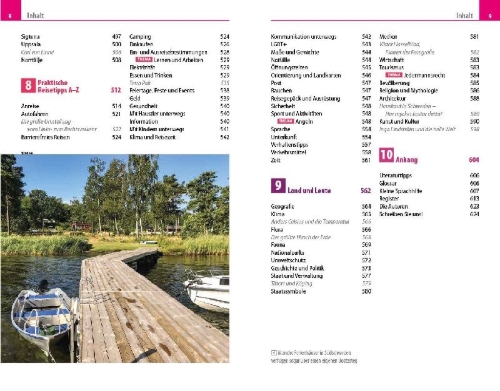 Buchcover und Innenansicht für das Buch: Reise Know-How Reiseführer Südschweden