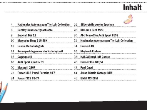 Buchcover und Innenansicht für das Buch: Renn- und Sportwagen Malbuch