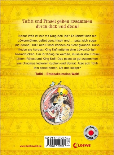 Buchcover und Innenansicht für das Buch: Tafiti - King Kofi dreht durch (Band 21)