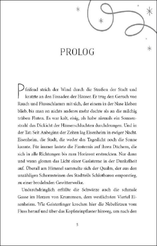 Buchcover und Innenansicht für das Buch: Stadt aus Trug und Schatten (Eisenheim-Dilogie, Band 1)