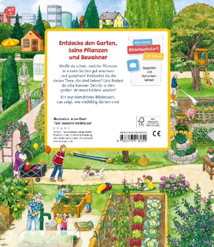 Buchcover und Innenansicht für das Buch: Mein großes Sachen suchen: Bei uns im Garten