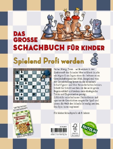 Buchcover und Innenansicht für das Buch: Das große Schachbuch für Kinder