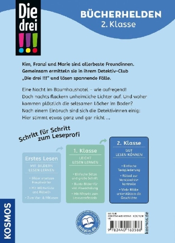 Buchcover und Innenansicht für das Buch: Die drei !!!, Bücherhelden 2. Klasse, Tatort Baumhaus