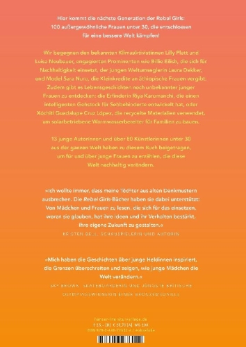 Buchcover und Innenansicht für das Buch: GOOD NIGHT STORIES FOR REBEL GIRLS: 100 INSPIRING YOUNG CHANGEMAKERS