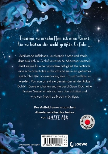 Buchcover und Innenansicht für das Buch: The Dream Maker and the Dream Guiding Cat (OT)