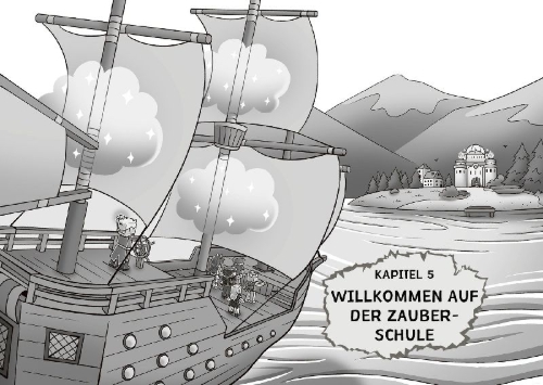 Buchcover und Innenansicht für das Buch: Bobby & Max - Das Geheimnis der Zauberschule