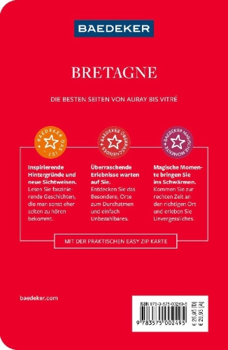 Buchcover und Innenansicht für das Buch: Baedeker Reiseführer Bretagne