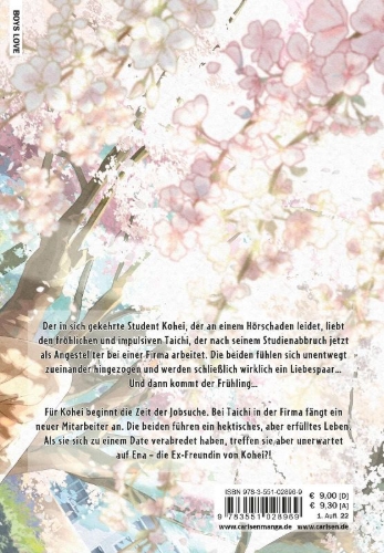 Buchcover und Innenansicht für das Buch: Hidamari ga Kikoeru: Shunkashuutou