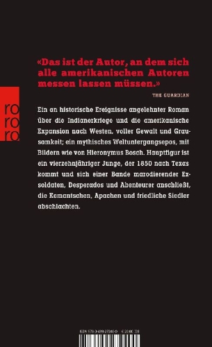 Buchcover und Innenansicht für das Buch: Blood Meridian or The Evening Redness in the West