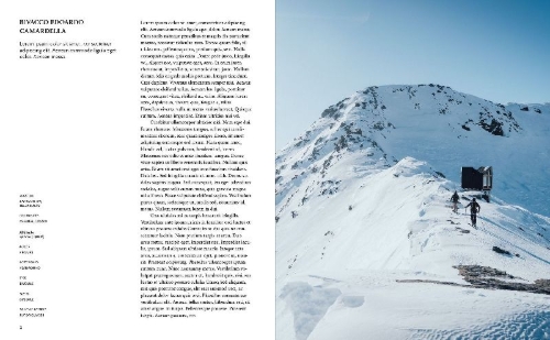 Buchcover und Innenansicht für das Buch: Alpine Zufluchten