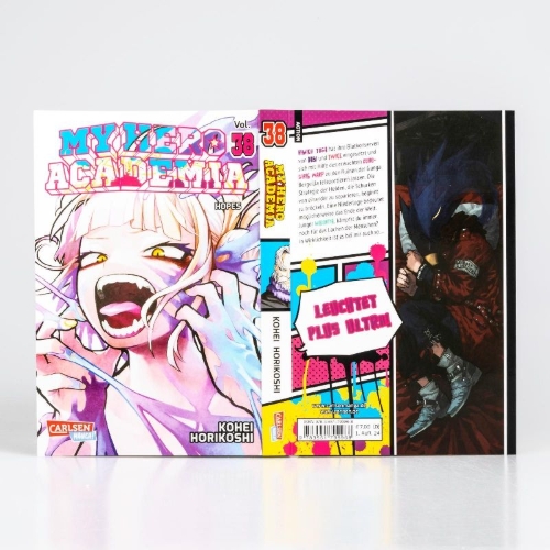 Buchcover und Innenansicht für das Buch: Boku no Hero Academia