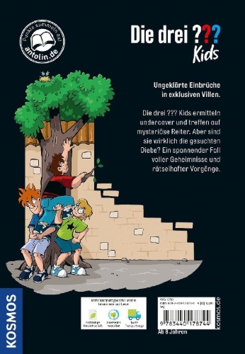 Buchcover und Innenansicht für das Buch: Die drei ??? Kids, 98, Die Geisterpferde