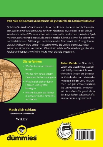Buchcover und Innenansicht für das Buch: Latinum für Dummies