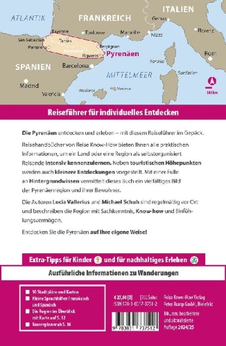 Buchcover und Innenansicht für das Buch: Reise Know-How Reiseführer Pyrenäen