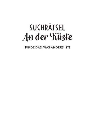 Buchcover und Innenansicht für das Buch: Suchrätsel An der Küste