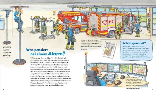 Buchcover und Innenansicht für das Buch: WAS IST WAS Junior Band 4. Feuerwehr