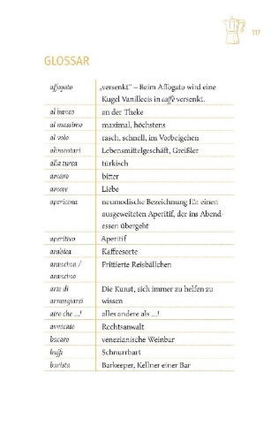 Buchcover und Innenansicht für das Buch: Una Tazza di Caffè
