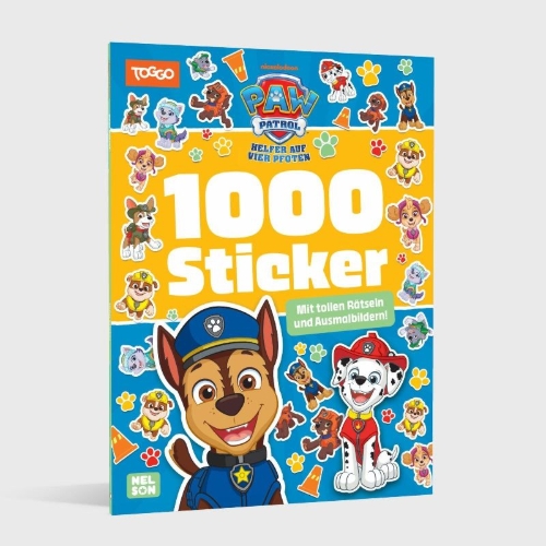 Buchcover und Innenansicht für das Buch: PAW Patrol Mitmachbuch: 1000 Sticker