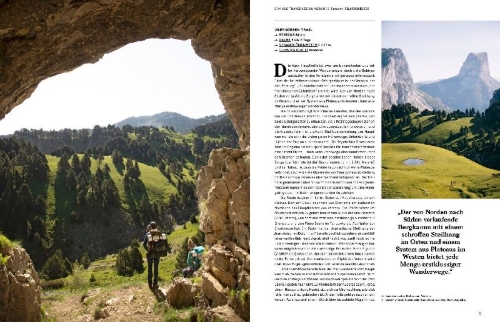 Buchcover und Innenansicht für das Buch: Wanderlust Alpen