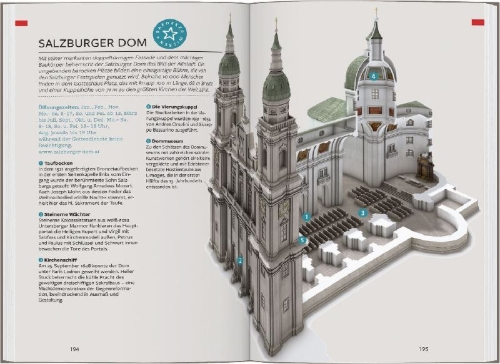 Buchcover und Innenansicht für das Buch: Baedeker Reiseführer Salzburger Land, Salzburg, Salzkammergut