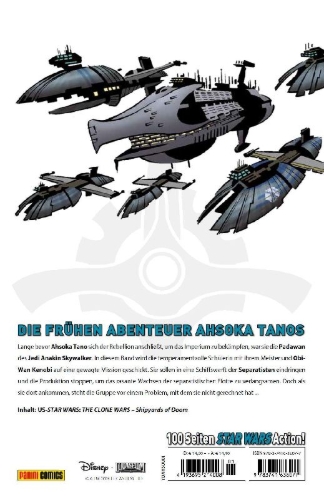 Buchcover und Innenansicht für das Buch: Star Wars: The Clone Wars -Shipyards of Doom