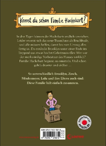 Buchcover und Innenansicht für das Buch: Crazy Family (Band 2) - Die Hackebarts schnappen zu!
