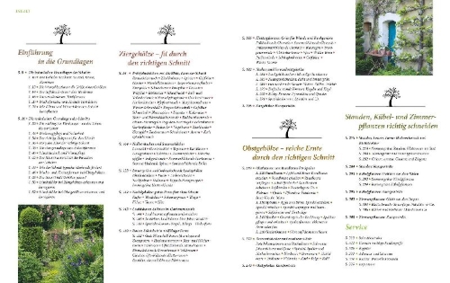 Buchcover und Innenansicht für das Buch: Haas, H: Das große GU Praxishandbuch Pflanzenschnitt