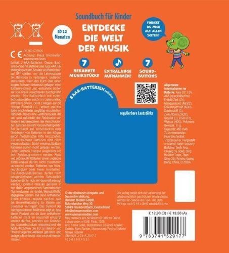 Buchcover und Innenansicht für das Buch: So klingt Mozart - Klassik für Kinder