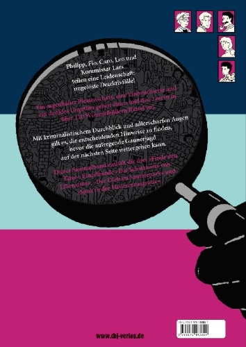 Buchcover und Innenansicht für das Buch: Finde den Täter