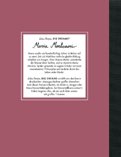Buchcover und Innenansicht für das Buch: Pequeña y grande: Maria Montessori