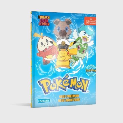 Buchcover und Innenansicht für das Buch: Pokémon Erstlesebuch: Neue Pokémon, neue Abenteuer