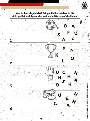 Buchcover und Innenansicht für das Buch: DFB: Fußballstarker Rätselspaß