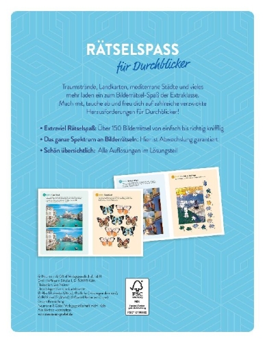 Buchcover und Innenansicht für das Buch: Das große Buch der Bilderrätsel