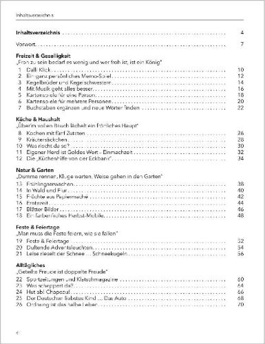 Buchcover und Innenansicht für das Buch: Das große Beschäftigungsbuch für Menschen mit Demenz