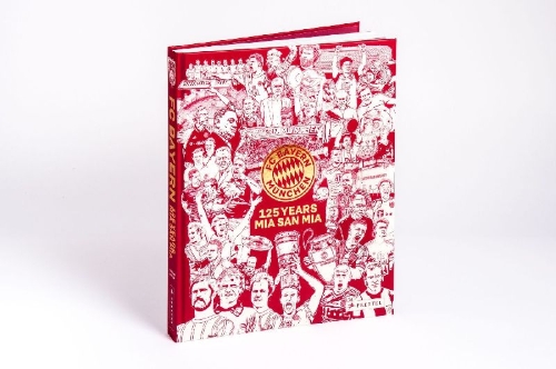 Buchcover und Innenansicht für das Buch: FC Bayern München: 125 Years Mia san Mia. Bundesliga Champions 2025