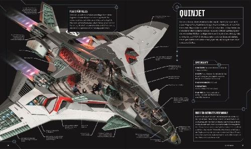 Buchcover und Innenansicht für das Buch: Marvel Studios Cross-Sections
