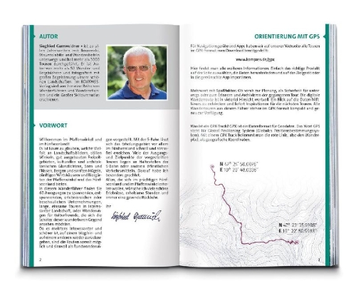 Buchcover und Innenansicht für das Buch: KOMPASS Wanderführer Pfaffenwinkel, Fünfseenland, Starnberger See, Ammersee, 60 Touren mit Extra-Tourenkarte