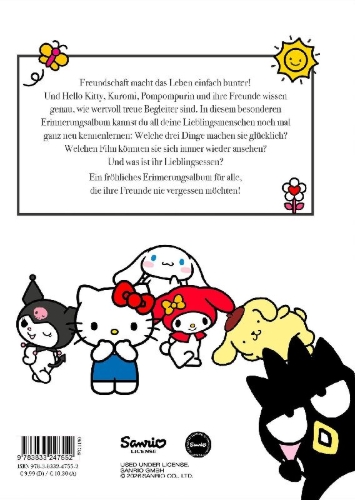 Buchcover und Innenansicht für das Buch: Hello Kitty and Friends: Meine Freunde