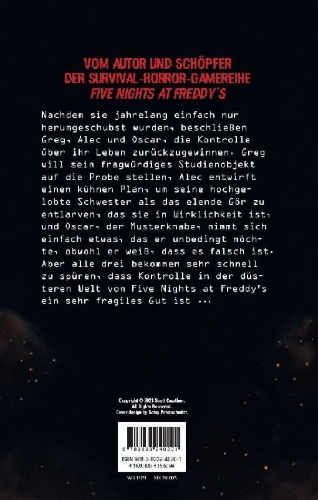 Buchcover und Innenansicht für das Buch: Five Nights at Freddy's: Fazbear Frights