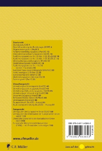 Buchcover und Innenansicht für das Buch: Staats- und Verwaltungsrecht Bundesrepublik Deutschland