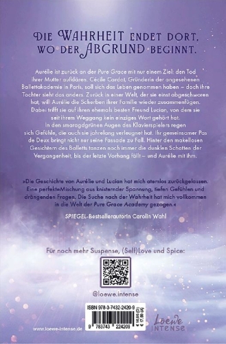Buchcover und Innenansicht für das Buch: Pure Grace Academy (Band 1) - The Final Bow