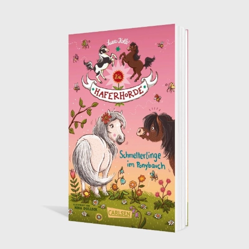 Buchcover und Innenansicht für das Buch: Die Haferhorde 4: Schmetterlinge im Ponybauch