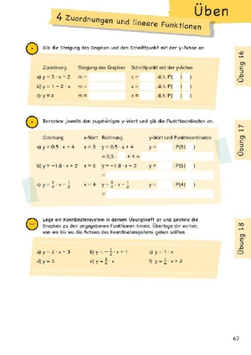 Buchcover und Innenansicht für das Buch: Wissen - Üben - Testen: Mathematik 7. Klasse
