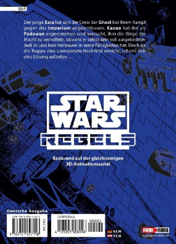 Buchcover und Innenansicht für das Buch: Star Wars - Rebels (Manga) 02